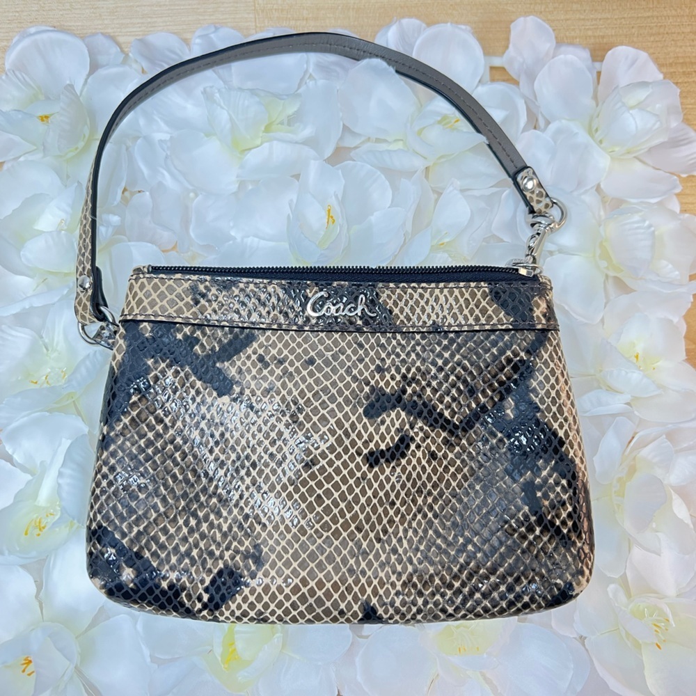 Coach Madison Python-Embossed Leather Wristlet. Madison and Kristin collection